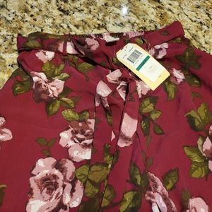 Band of Gypsies Maroon Floral Pants